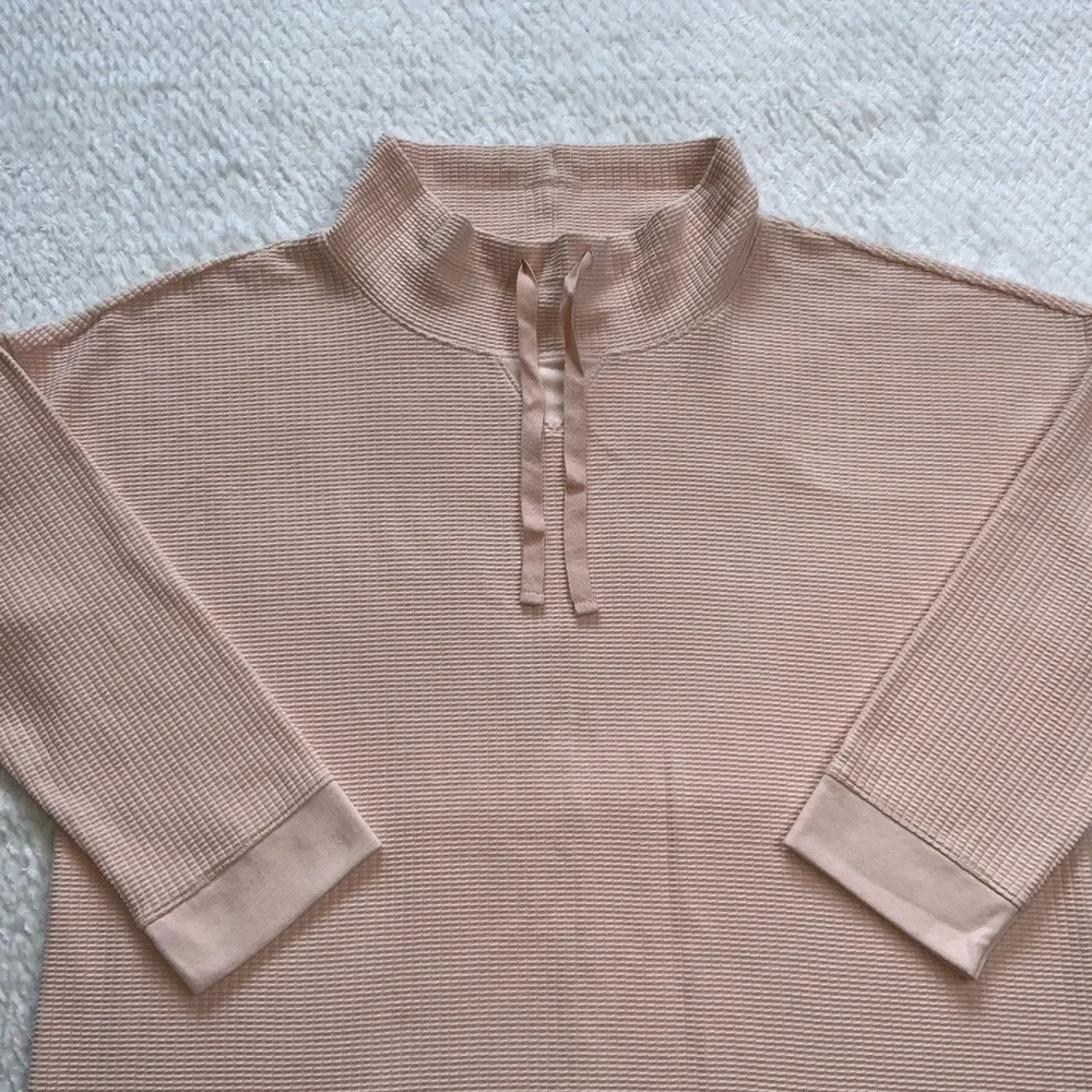 LILLA P 3/4 SLEEVE MOCK NECK DRESS - Picture 4 of 9